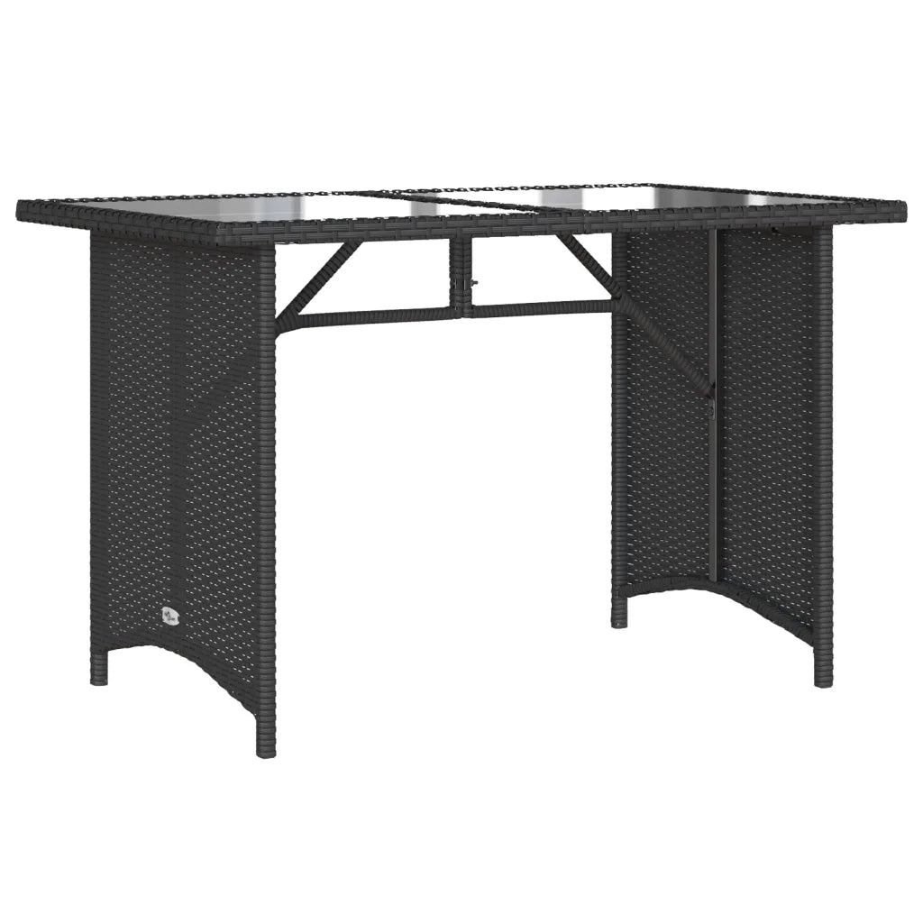 Set da Pranzo da Giardino 2 pz con Cuscini Nero in Polyrattan 366328