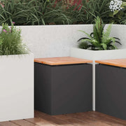 Panchina da giardino Nero 40 x 40 x 43 cm Acciaio 874912