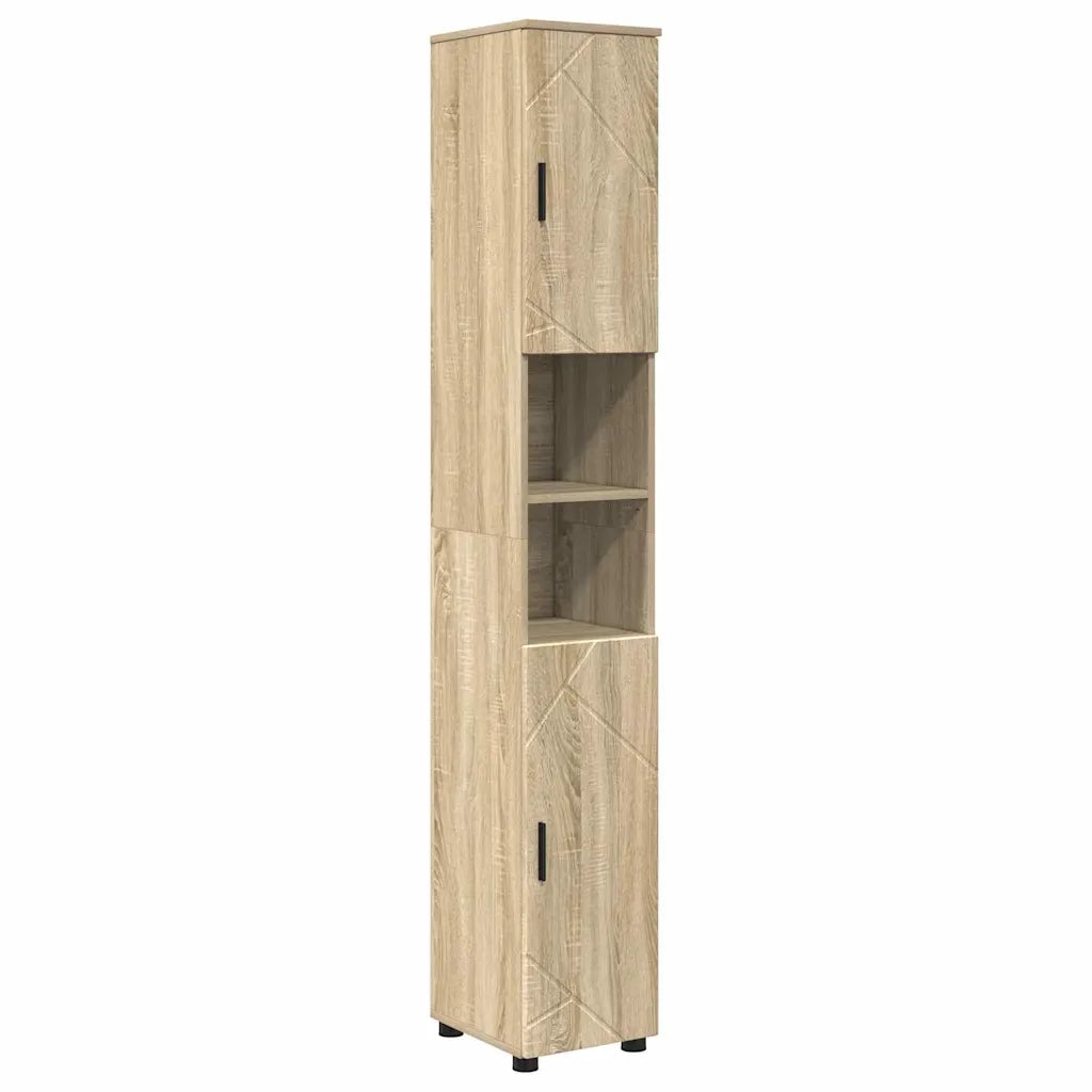 Set di mobili per il bagno con cassetto 4 pcs Rovere Sonoma 3393055