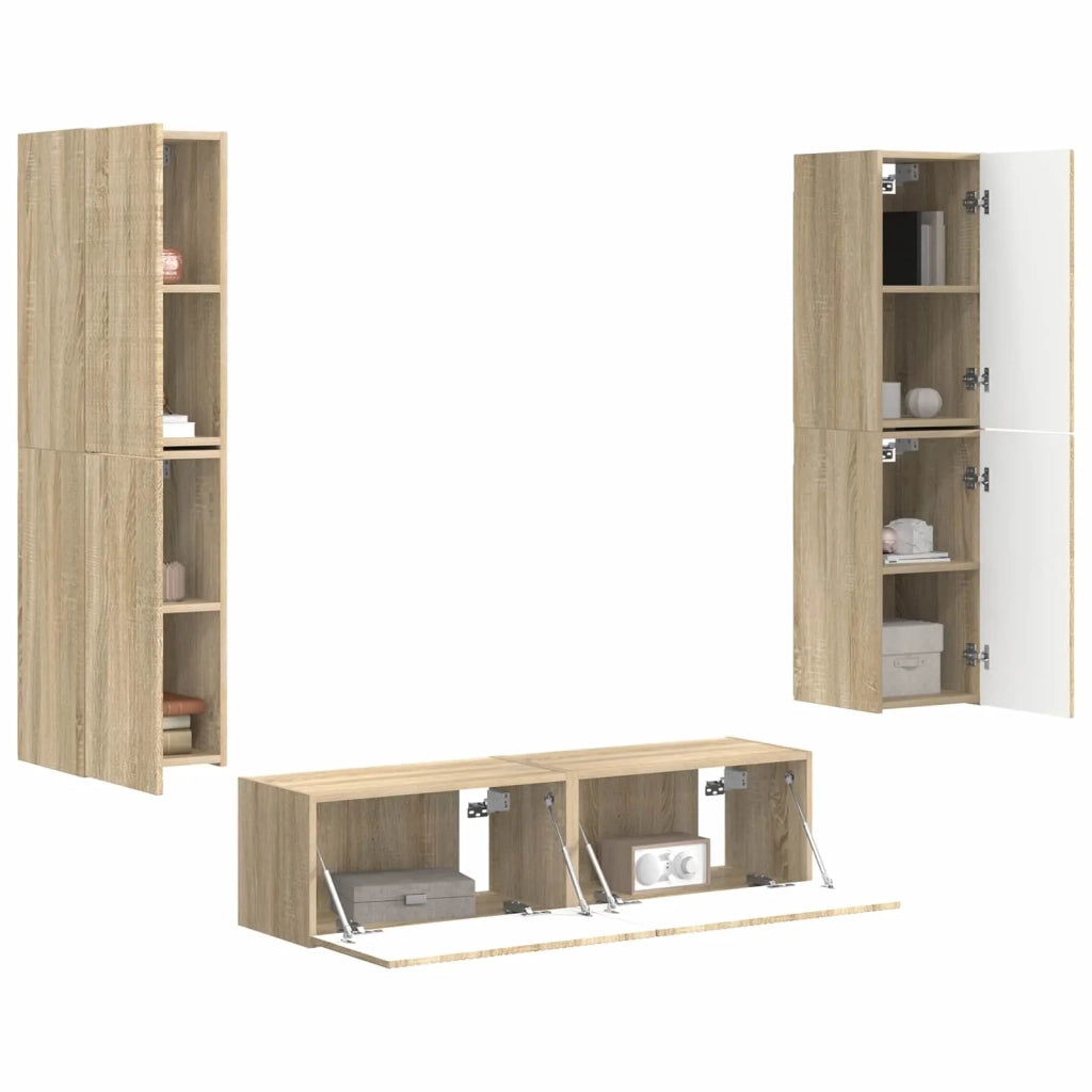Set mobile TV 6 pcs Rovere Sonoma Legno multistrato