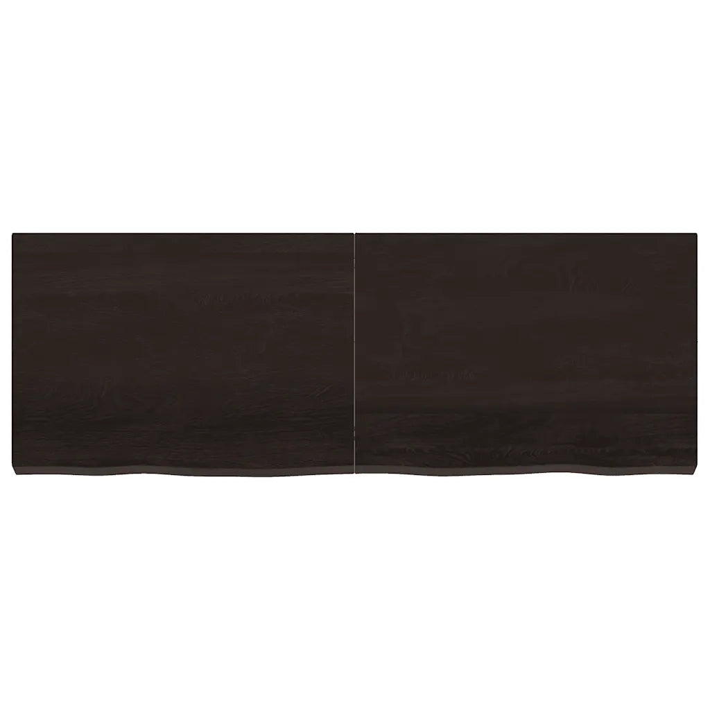 Piano Tavolo Marrone 140x50x(2-6) cm Rovere Massello Trattato
