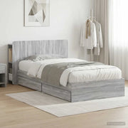 Telaio del letto con storage Sonoma grigio 100 x 200 cm 3433547