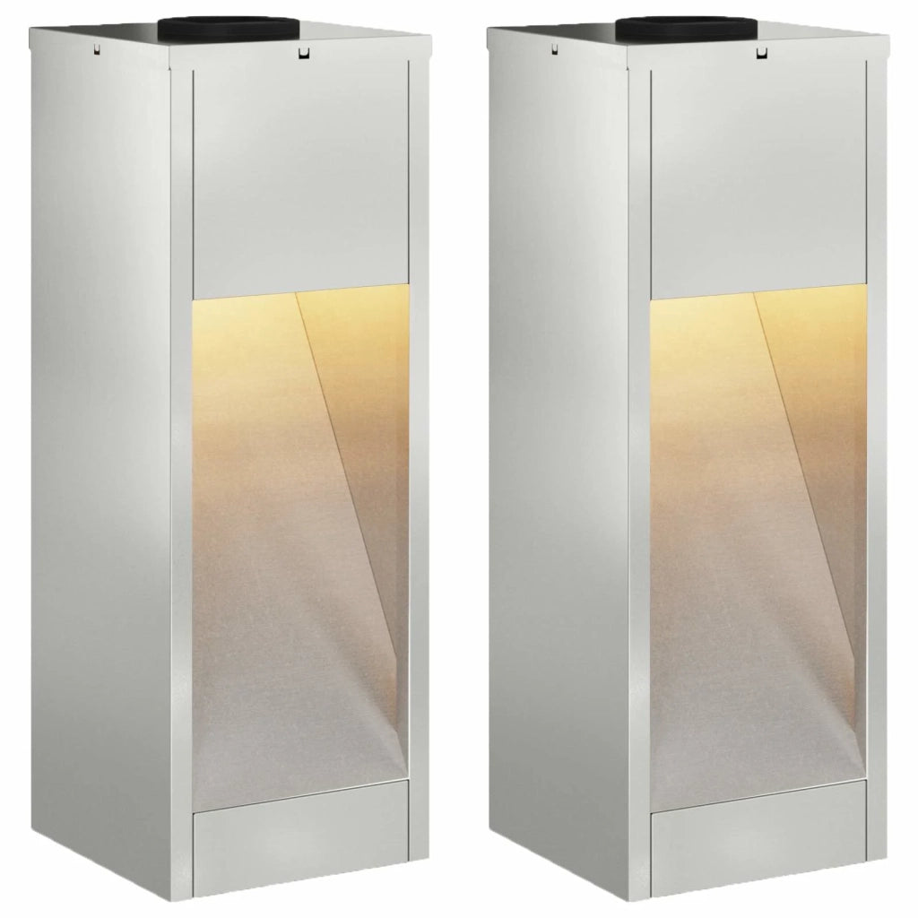 Lucina LED Solare da Percorso 2 pz Argento Zincato CFW7371135