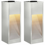 Lucina LED Solare da Percorso 2 pz Argento Zincato CFW7371135