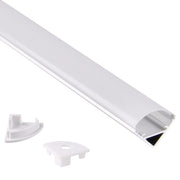 Polux Profilo LED angolare a vista alluminio satinato 1m