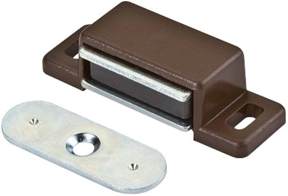 CHIUSURA MAGNETICA QUADRA 15x48 mm - Marrone - 100 pezzi