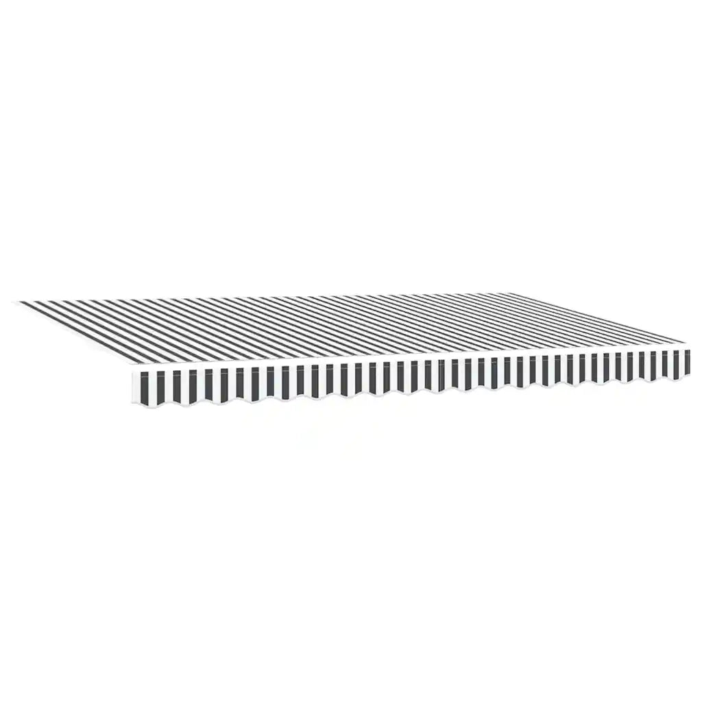 Telo di ricambio per tenda da sole Antracite e Bianco 4 x 2 m 42000473