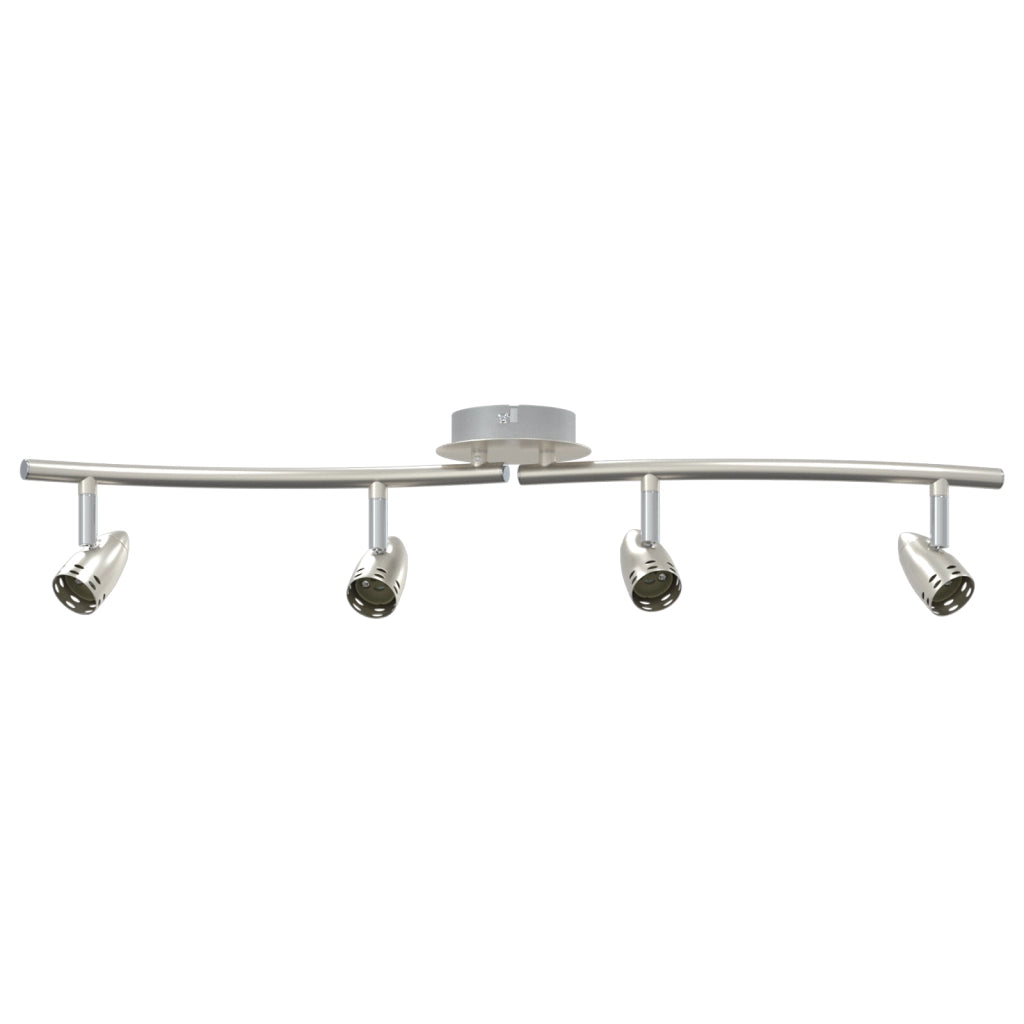Faretto da soffitto regolabile a 4 vie Nichel opaco GU10