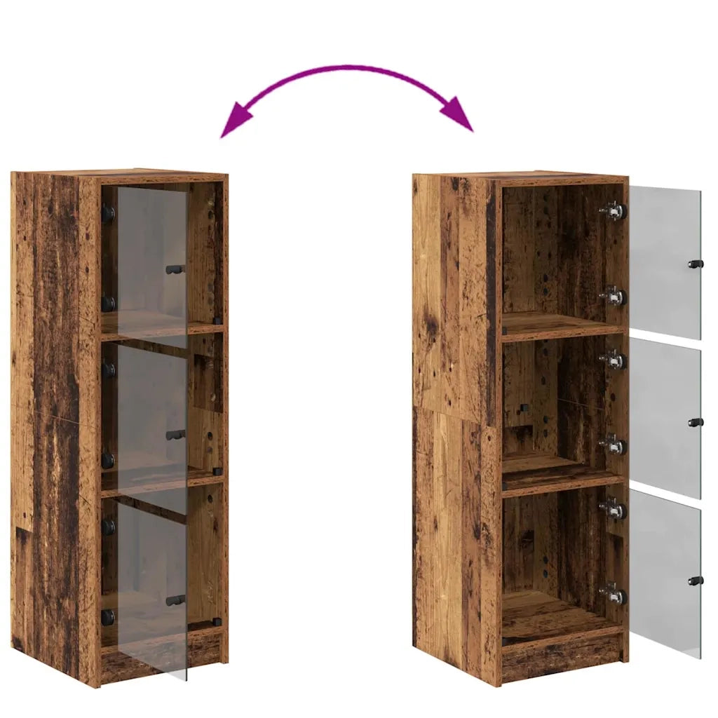 Credenza | Madia | Buffet da pranzo | Armadio da pranzo Legno vecchio 35 x 37 x 109 cm Legno multistrato