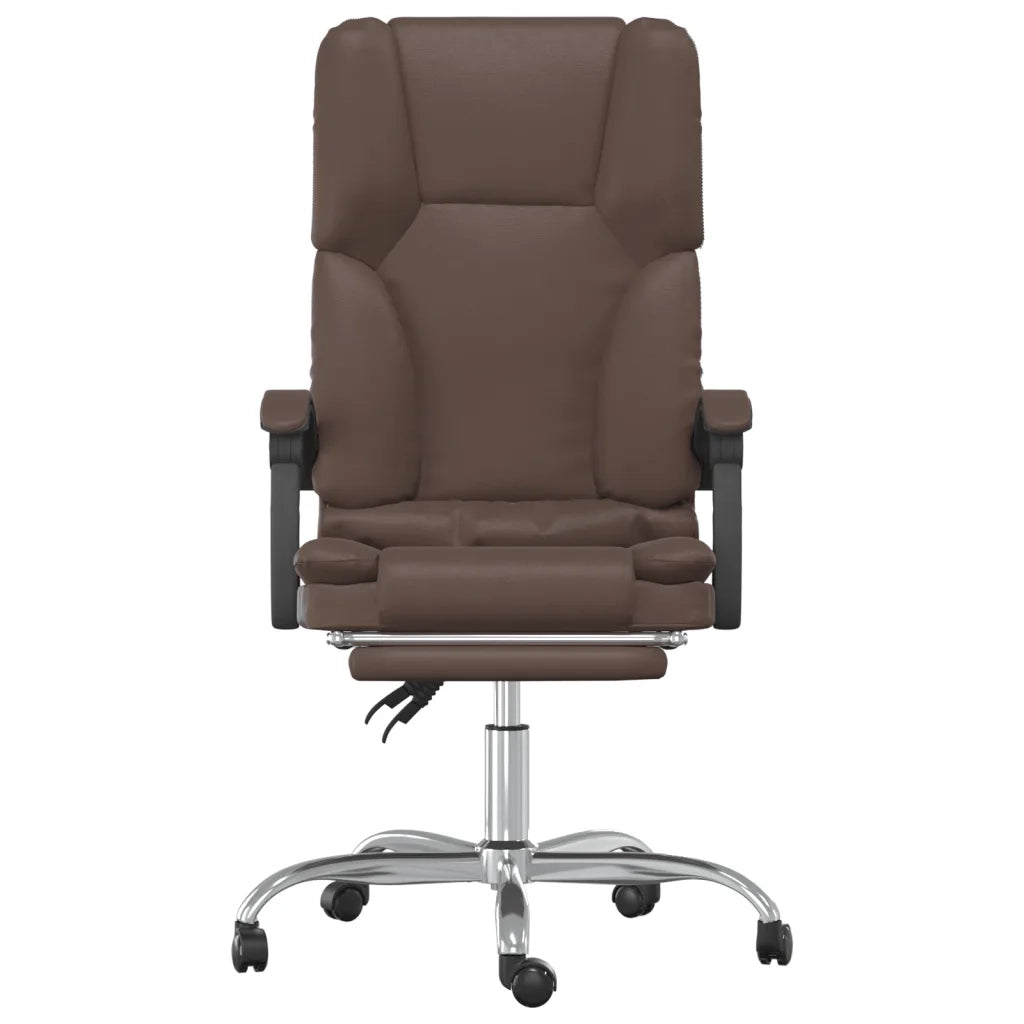 Poltrona da Ufficio Massaggiante Reclinabile marrone Similpelle cod mxl 15342