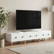 Mobile TV Bianco Lucido 147 x 34,5 x 30 cm Legno ingegnerizzato 894249