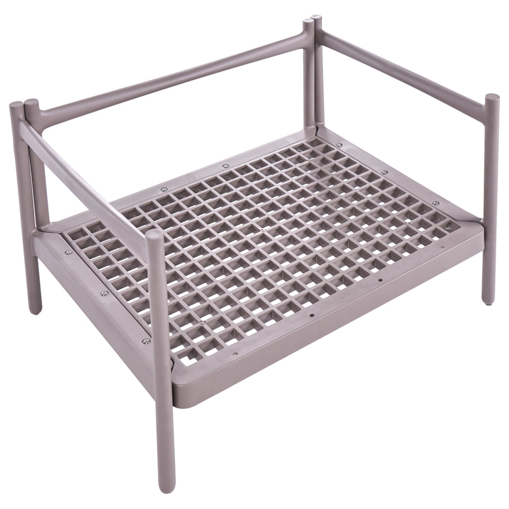 Set di 2 poltrone da giardino tortora Struttura sintetica Set di 2 sedie da esterno con cuscini Stile moderno