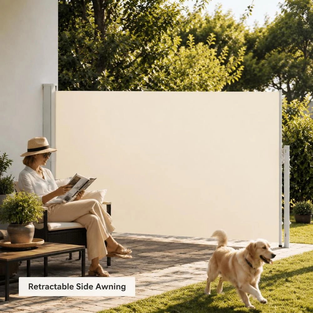 Extendable Side Awning 180x300 Cm Cream