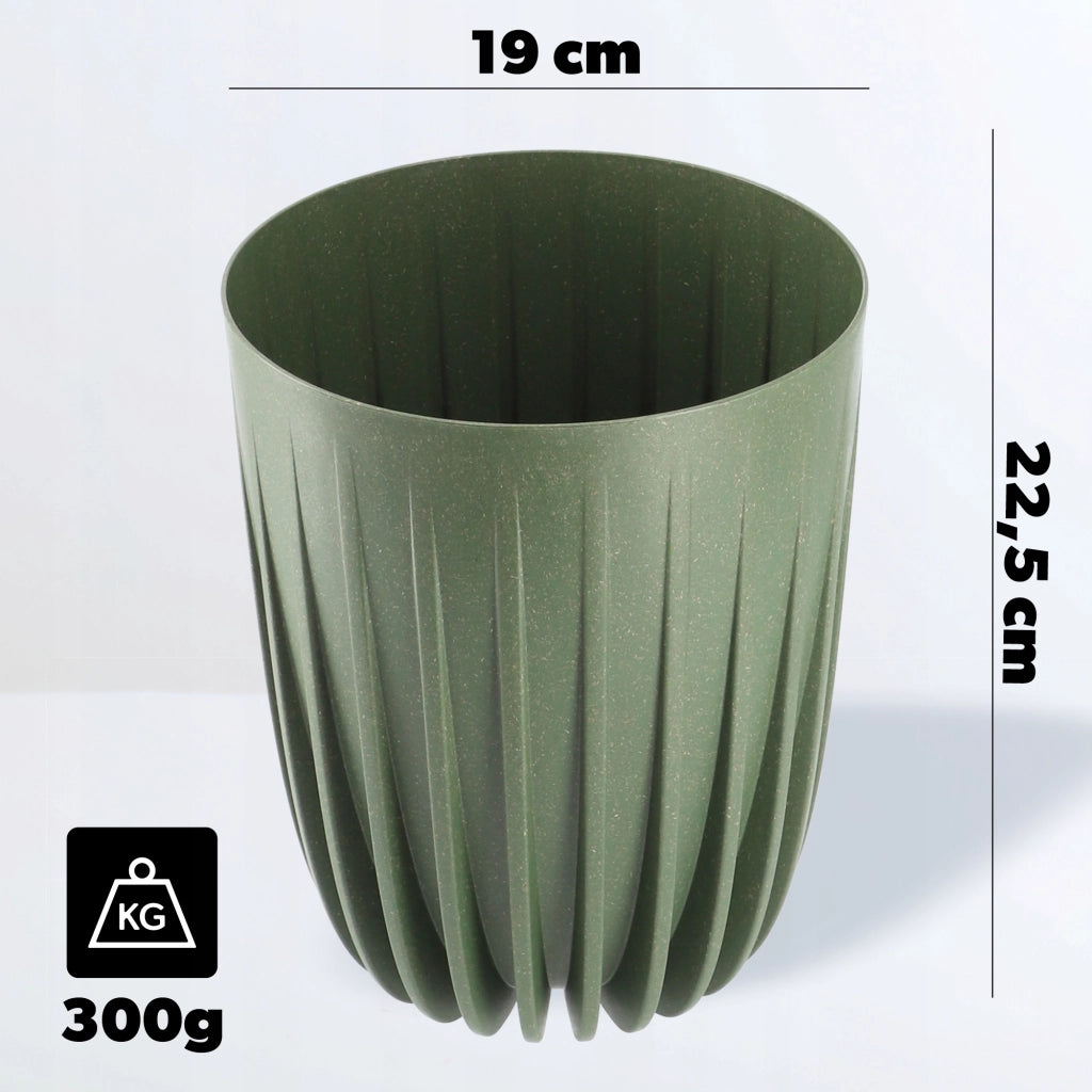 Vaso da fiori KADAX con inserto, rotondo, 19x22,5 cm, con coperchio in plastica.