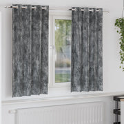 Tende in velluto 2 pz con occhielli grigio 175x140 cm
