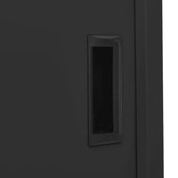 Armadio Ufficio Anta Scorrevole Antracite 90x40x180 cm Acciaio cod mxl 50433