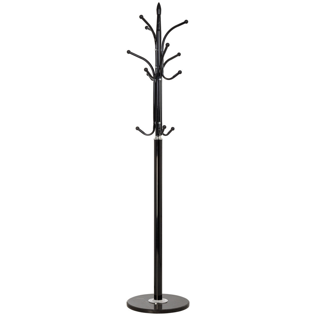 Perchero de metal negro con  y 6 ganchos D36X176h cm