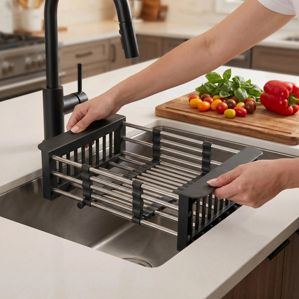 Scolapiatti Telescopico Per Lavello Rea P14487 Black
