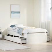 vidaXL Giroletto senza Materasso con Cassetti Bianco 75x190 cm Pino