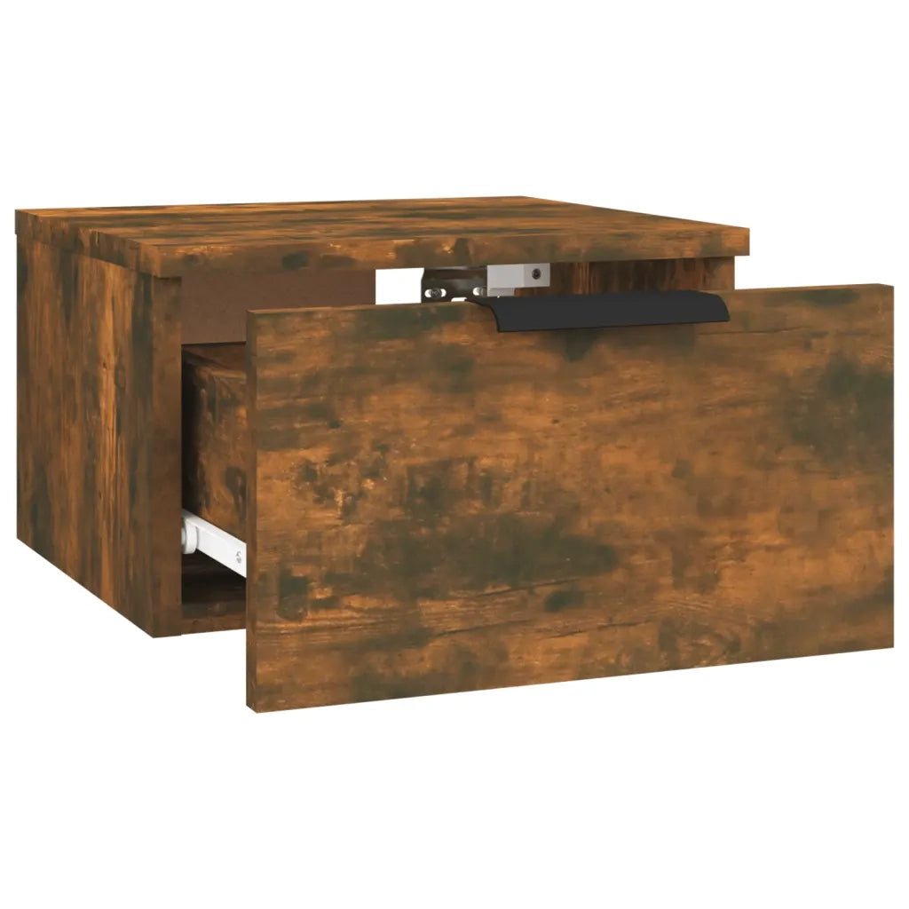 Comodino a Muro Rovere Fumo 34x30x20 cm 817087