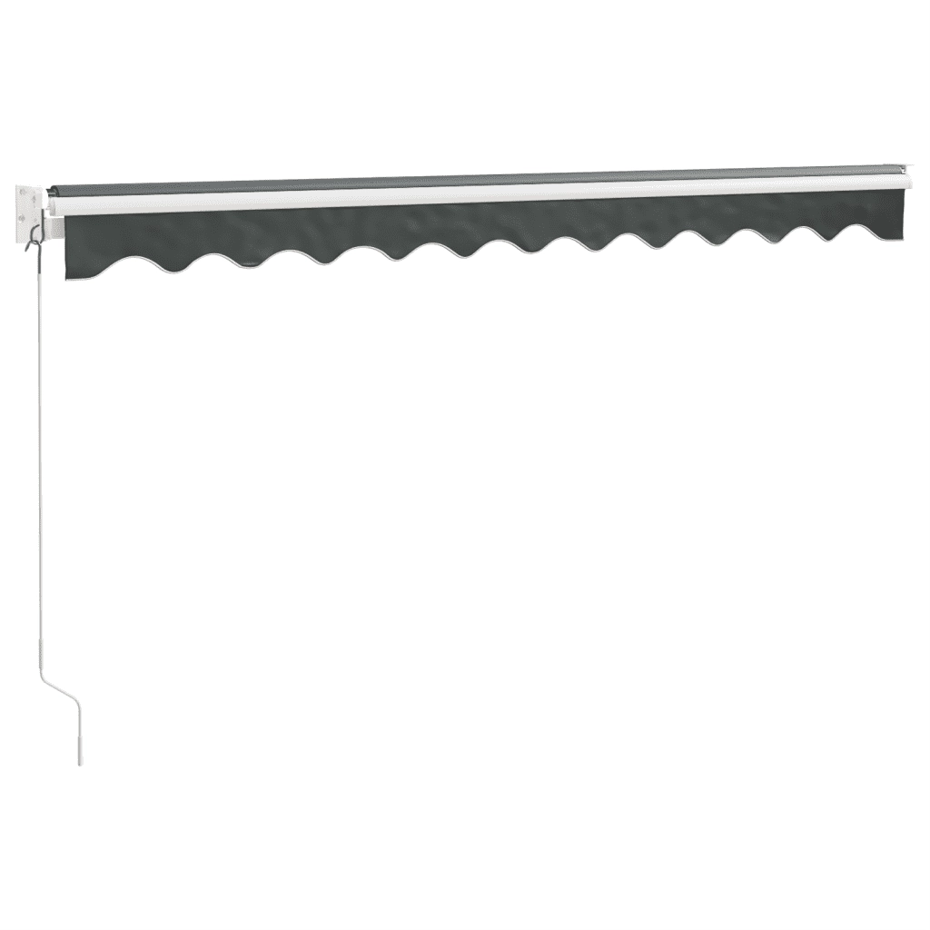 Tenda da Sole Retrattile-Tenda parasole per Patio Antracite 3x2,5 m Tessuto e Alluminio 702874