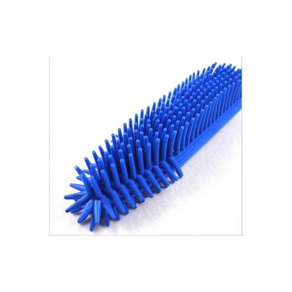 Trade Shop - Spazzola Per Cani E Gatti Silicone 27cm 3 Colori Scioglinodi Cura Animali Pelo -
