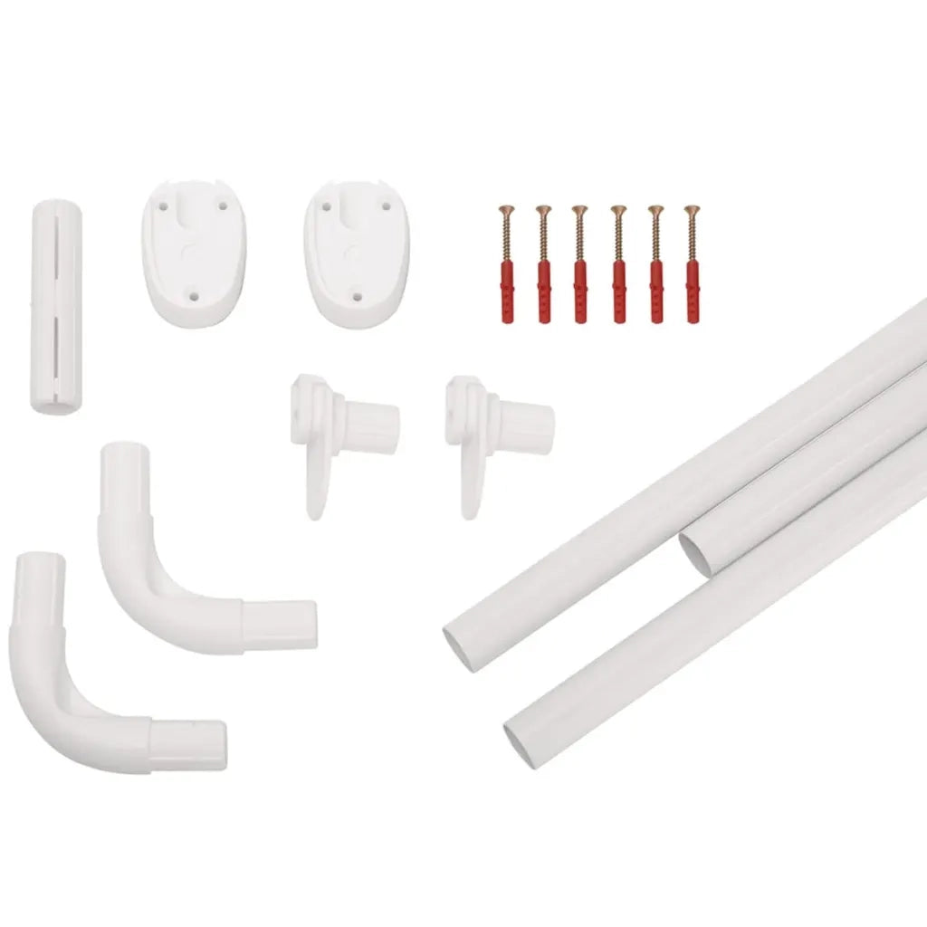 RIDDER Bastone Angolare per Tenda Doccia Universale 25 mm Bianco 59501 421551