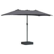 Ombrello | Parasol da giardino Antracite 385 x 209 x 244 cm Poliestere