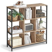 Mobile contenitore a 3 ripiani libreria in stile industriale 9 cubi per soggiorno ufficio corridoio cucina 100 x 30 x 1031 cm marrone 12_0006397