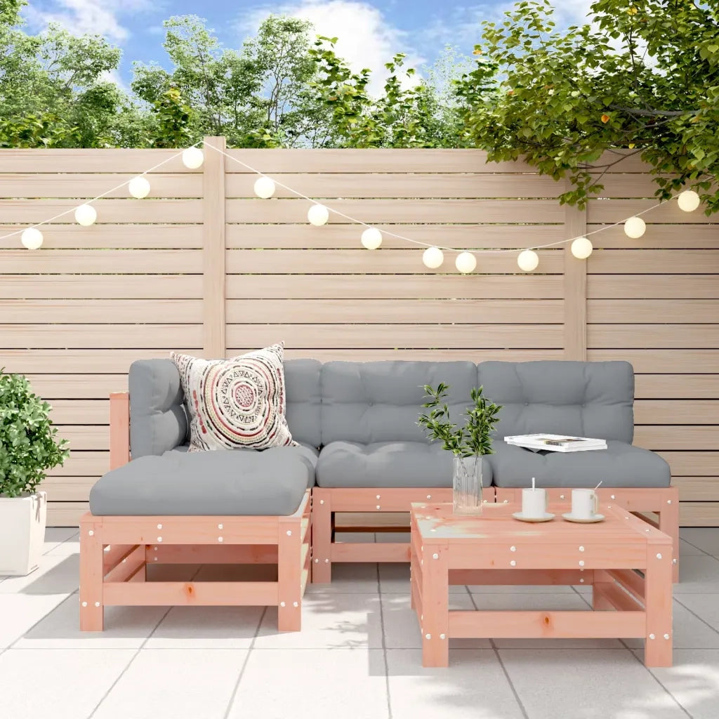 Set Salotto da Giardino 5 pz | Set di Mobili da Esterno in Legno Massello di Douglas