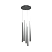Maytoni Lampadario moderno Cascade 5 luci LED integrato nero alluminio