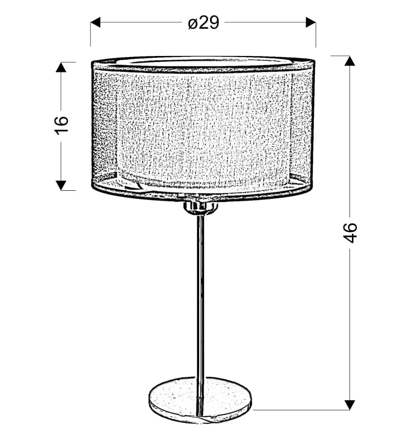 Lampada da tavolo Candellux Solo cromata 3xE14 46cm