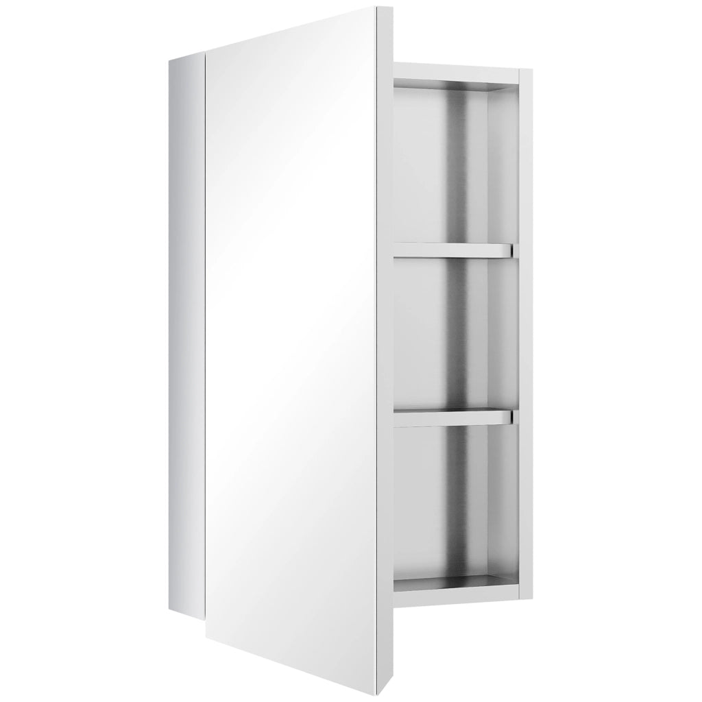 Armadietto Specchio Bagno Sospeso ¨C zephmum ¨C Acciaio Inox 39x12x60 cm