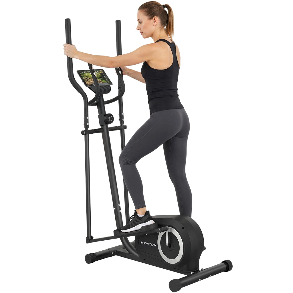 Ellittica Fitness ¨C Xylo ¨C 8 Livelli Resistenza, Display LCD, Bluetooth, 100x52x153cm, Grigio