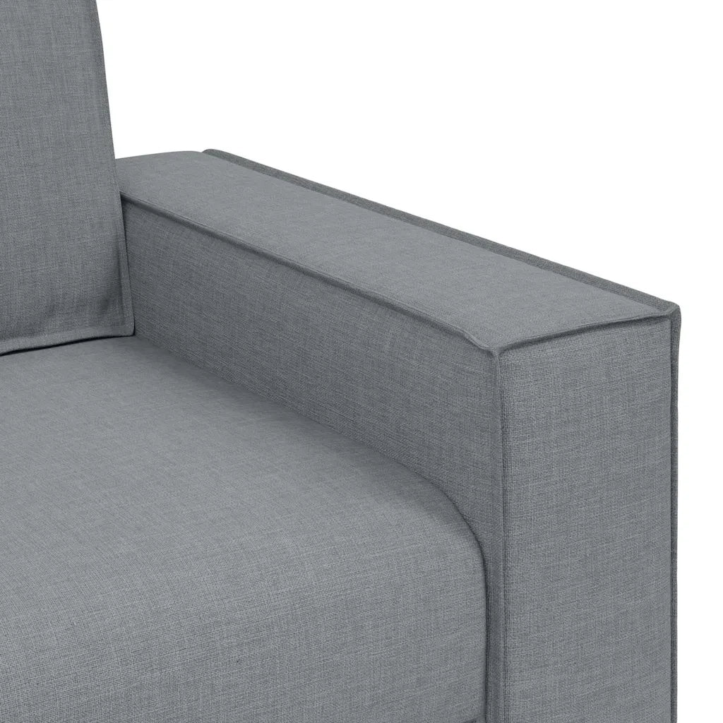 Set di Divani 2 pz con Cuscini Grigio Chiaro in Tessuto 3324691