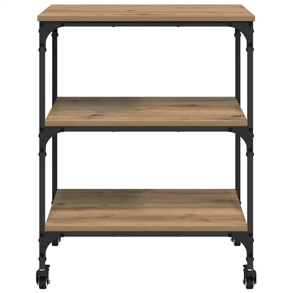 Carrello da Cucina Rovere artigianale 60 x 41 x 76 cm