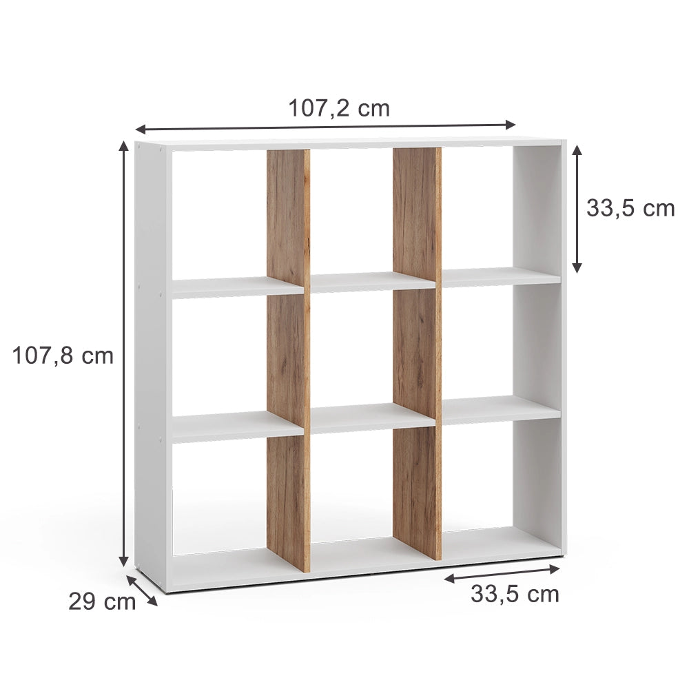 Vicco Scaffale Rovere bianco/dorato 107.2 x 107.8 cm