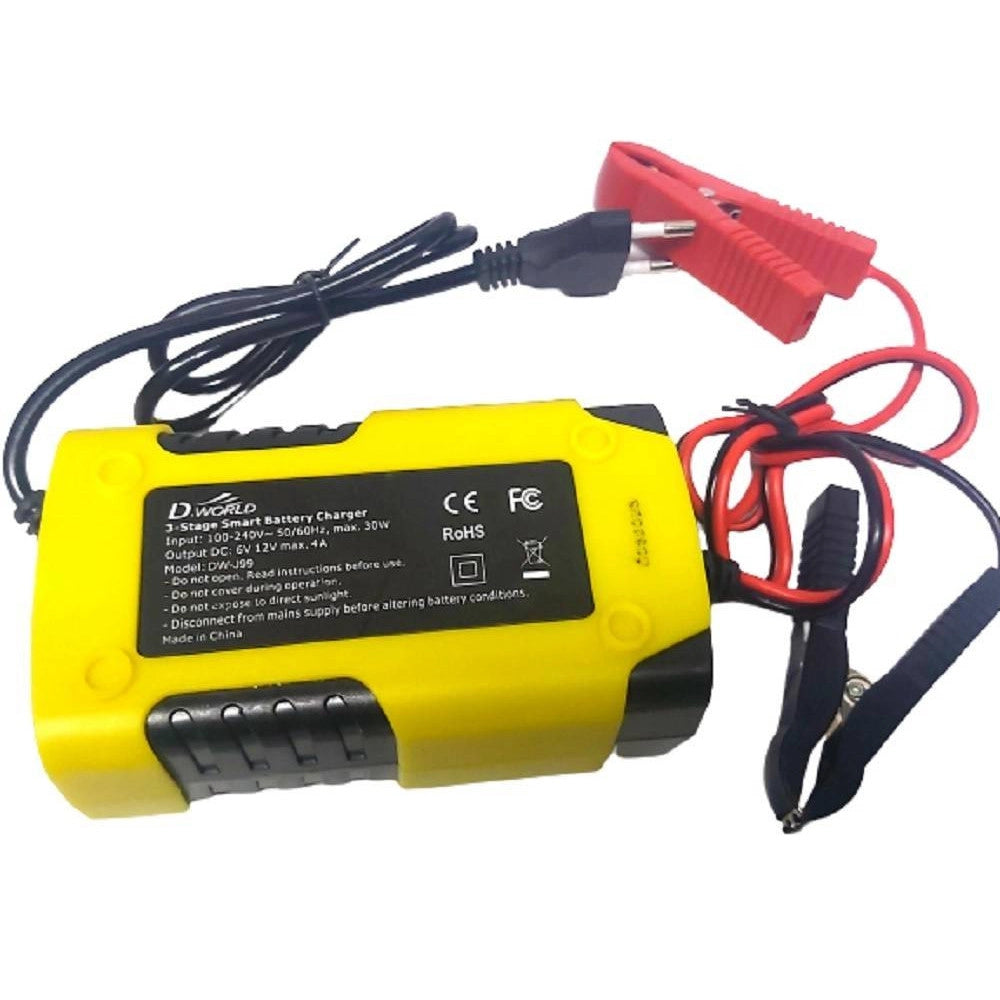 Trade Shop - Caricabatterie Intelligente Avviatore Emergenza Batteria Auto Moto 6v 6a 12v 4a J99 -