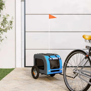 Rimorchio da Bici per Animali Blu e Grigio Oxford e Ferro 93827