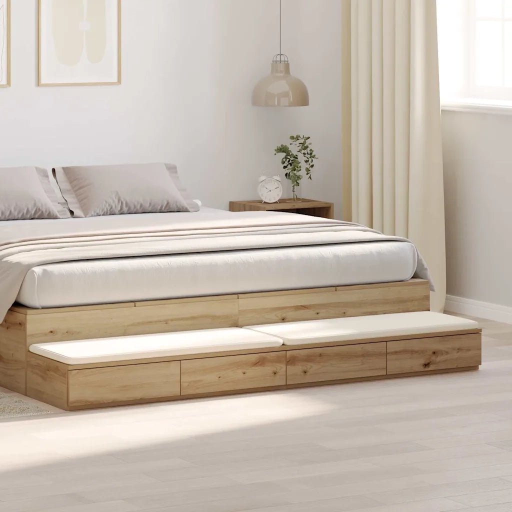 Cassetti per letto Rovere artigianale 180 x 36,5 x 16,5 cm 866986