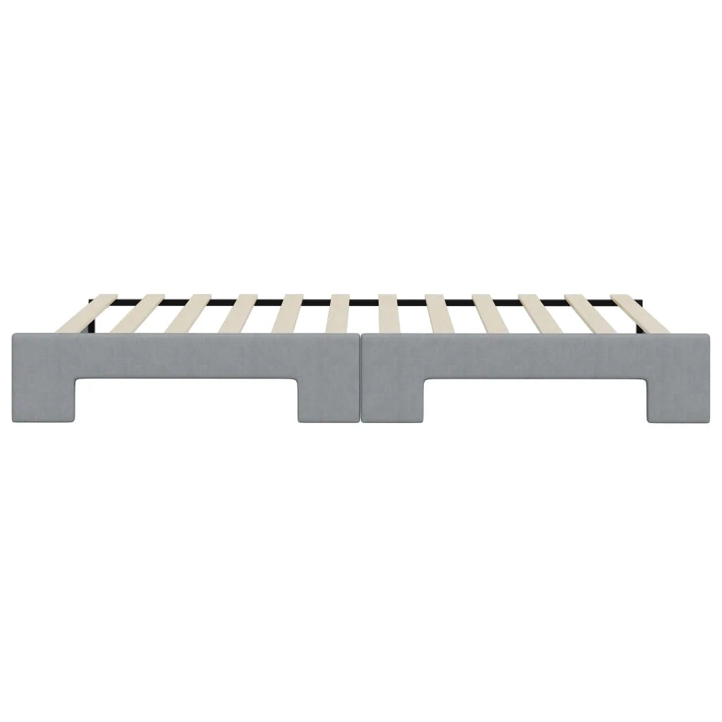 Divano Letto con Letto Estraibile Grigio Chiaro 80x200 Tessuto