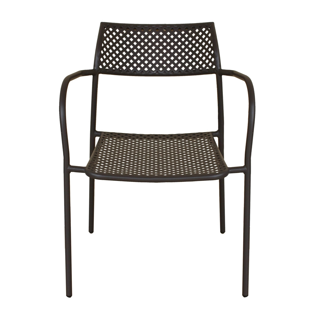 Poltrona da Giardino Impilabile in Acciaio cm 56x56x78 - MATHEW