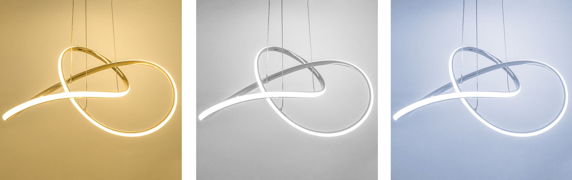 Lampada Da Soffitto Pensile Ring Moderno Led+telecomando App393-cp Cromo