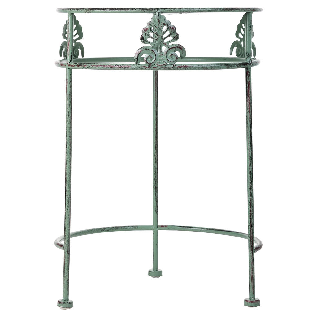 Supporto vasi verde 3 pezzi 28x28x40-24x24x34-20x20x30h cm