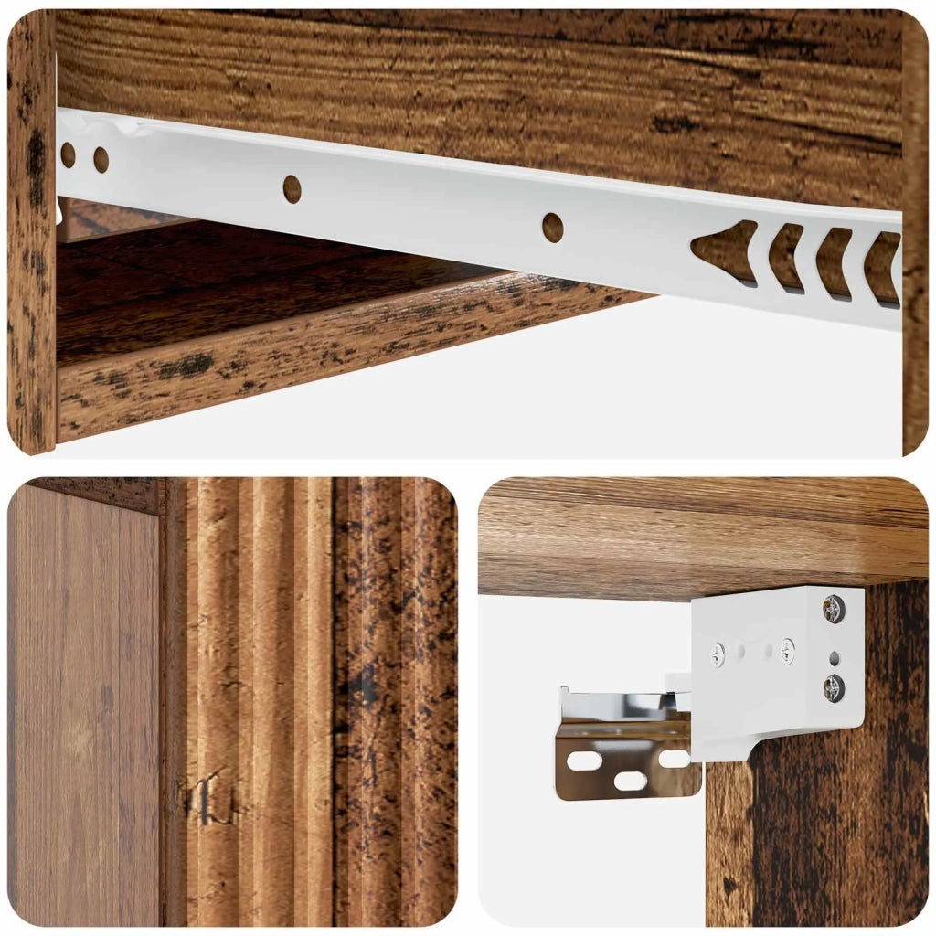 Tavolino da Parete Laterale Legno antico 59 x 34,5 x 17 cm 898493