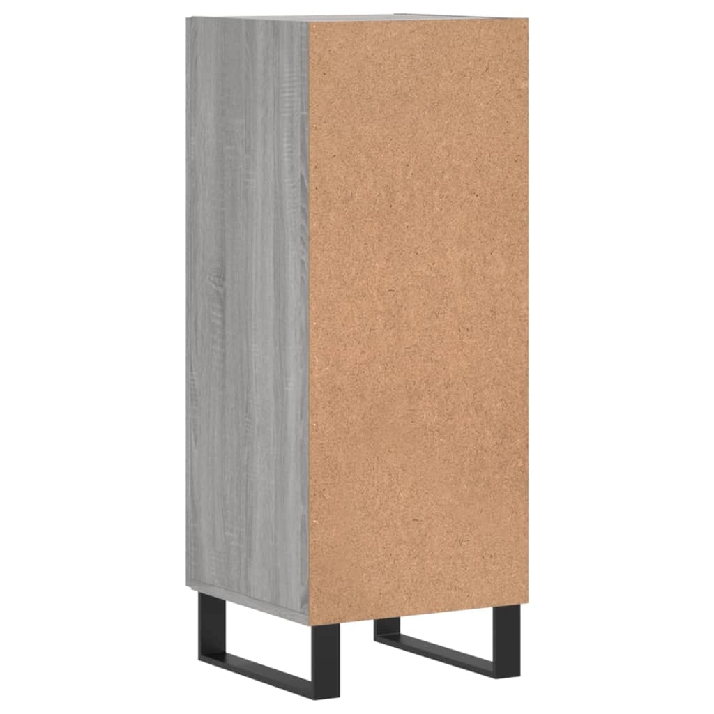 Buffet credenza cassettiera armadio mobile contenitore organizer cucina soggiorno rovere Sonoma 34,5 x 34 x 90 cm legno ingegnerizzato grigio 02_0036328