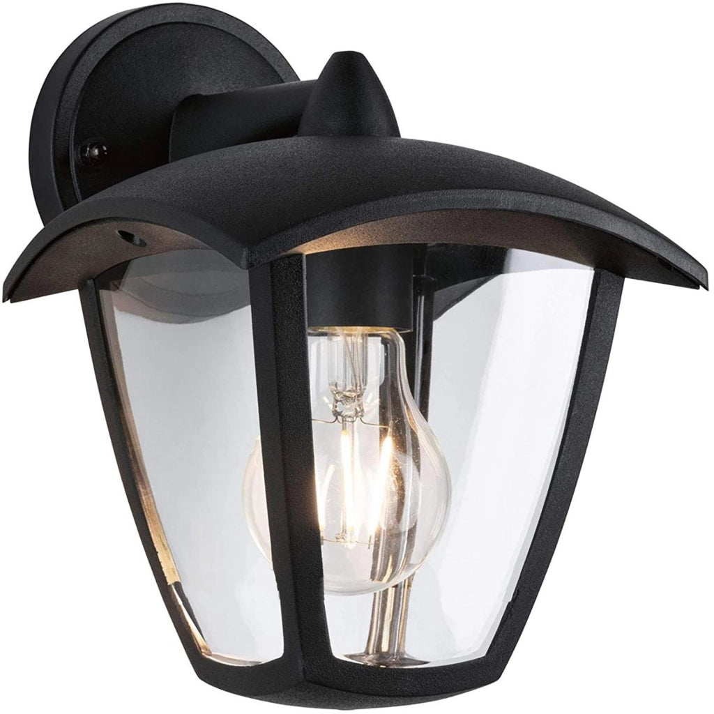 Lanterna da parete E27 applique lampada LED 8W per esterno impermeabile luce muro giardino ingresso balcone grigio scuro