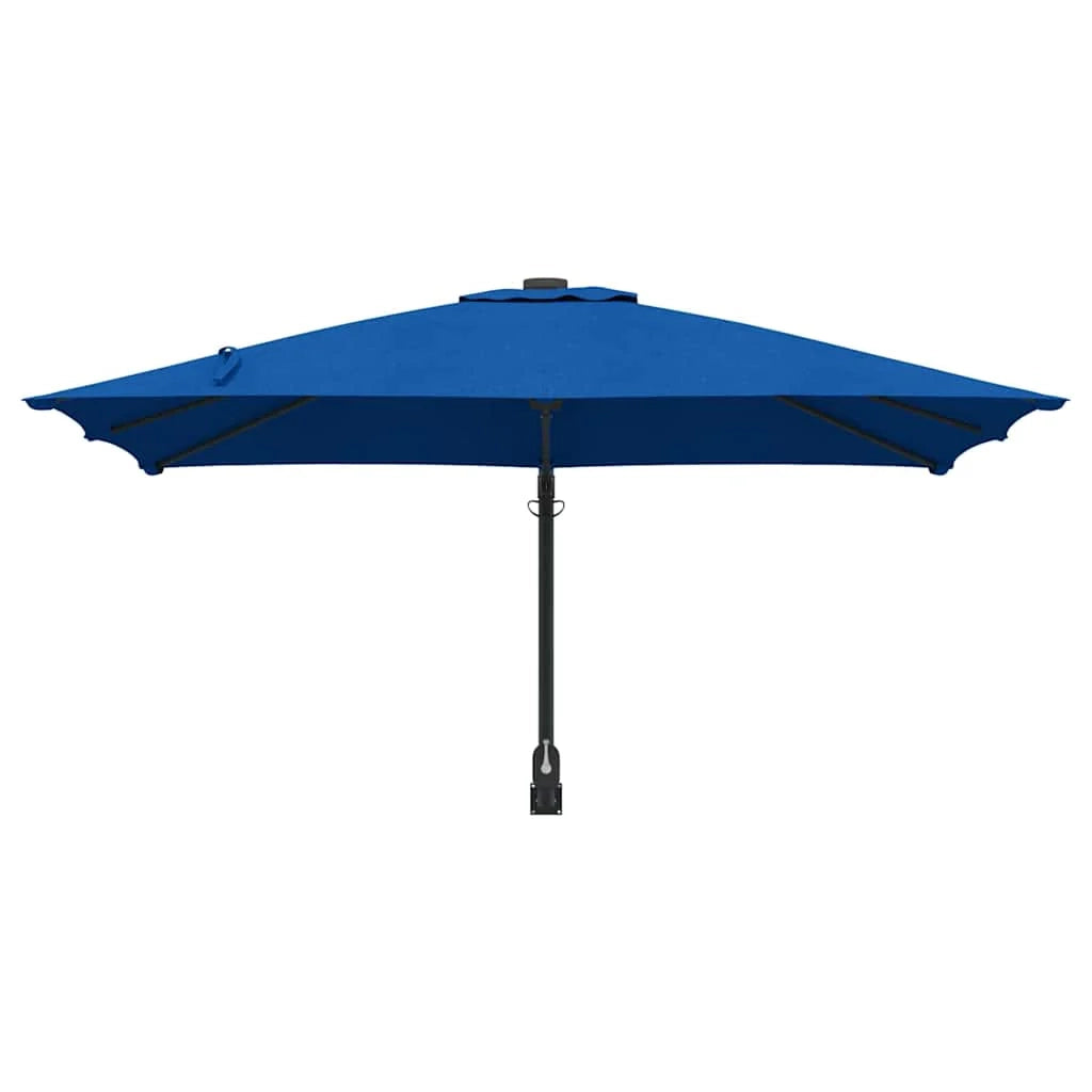 Moderno ombrellone da giardino basculante 248,5 x 247,5 x 160 cm funzionale e resistente in poliestere azzurro 02_0058641