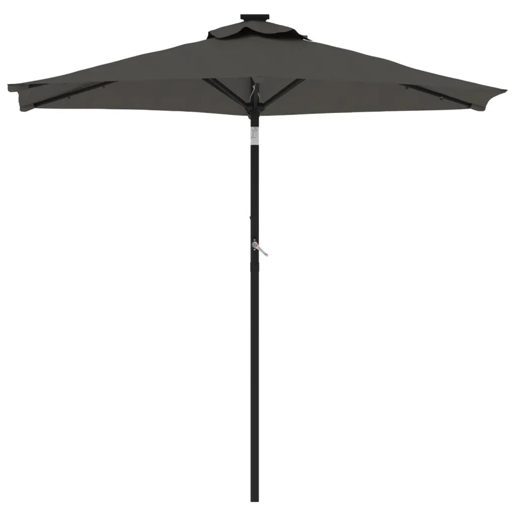 Ombrellone Giardino LED Palo Acciaio Antracite 225x225x212 cm 4005068