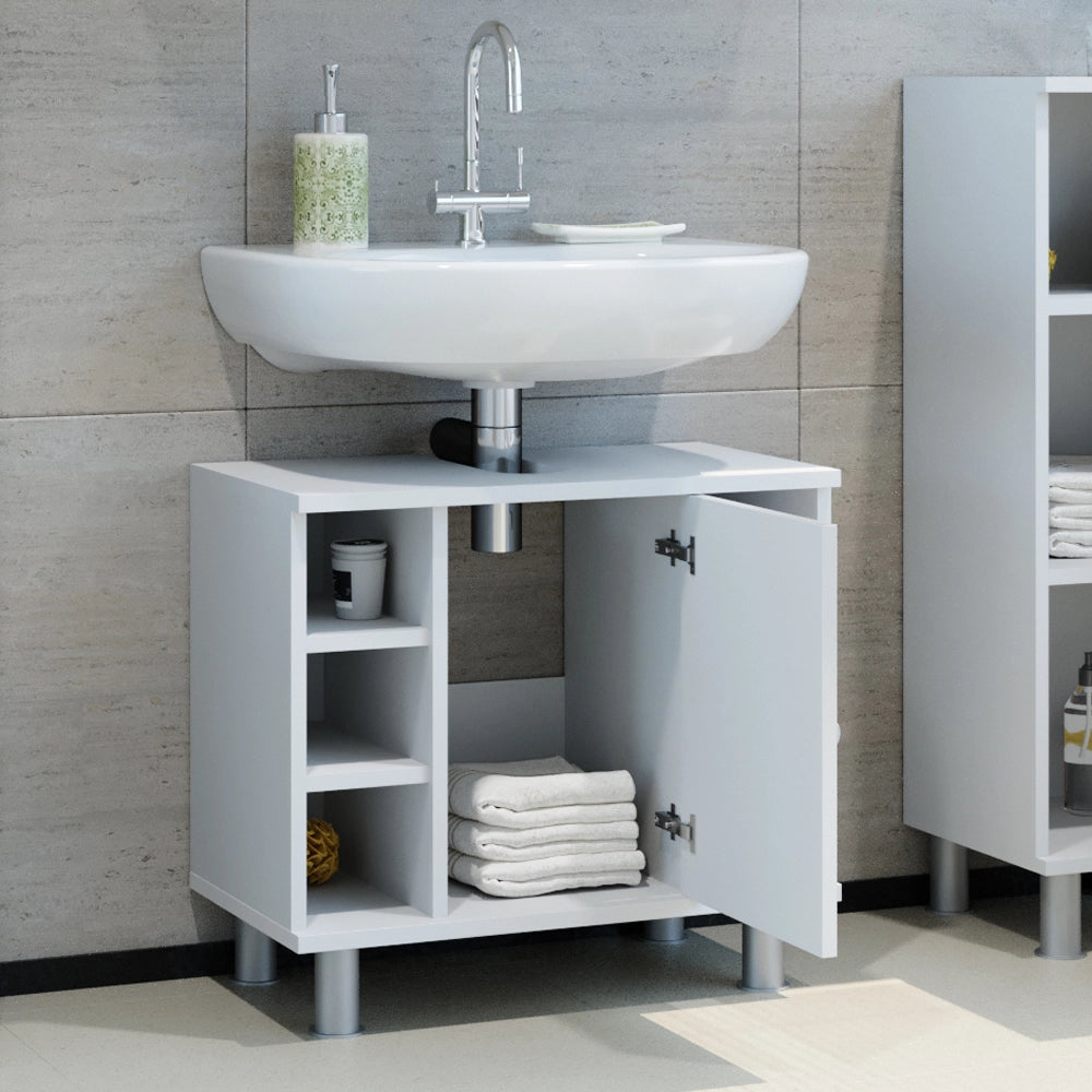 Mobile sottolavabo per bagno Fynn Bianco lucido 60 x 54 cm Vicco